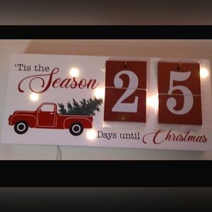 Countdown to Christmas - Red Truck - Light up